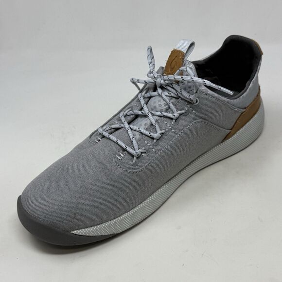 Olukai Nanea Li Shoes Mens 10 Gray Canvas Casual Comfort Lace Up Low Sneakers - Picture 7 of 14